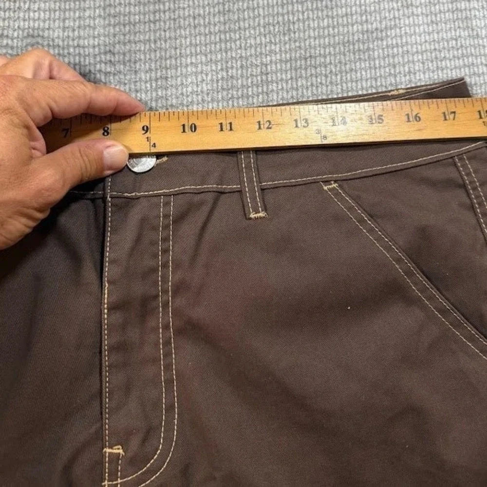 True Religion Mens Cargo Shorts Brown Bracken Contrast Stitch Size 34X11 NWT
